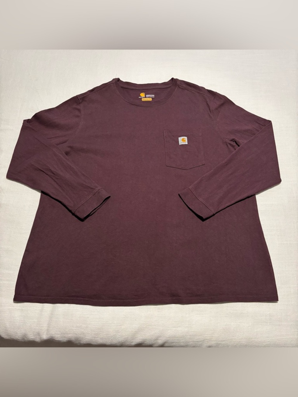 Women’s Carhartt Pocket Long Sleeve Shirt | Maroon | Size 2X